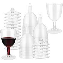 Copas de Vino de Plástico Reutilizables Transparentes - Perfectas para Cualquier Ocasión