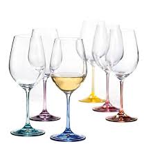 Copas de Vino de Cristal Bohemia Spectrum Rainbow - Elegancia y Color en Cada Sorbo