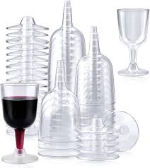 Copas de Vino de Plástico Transparentes Reutilizables KAHEIGN