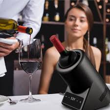 Enfriador Eléctrico Portátil de Acero Inoxidable para Botellas de Vino
