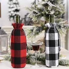 Funda para Botellas de Vino - Decoración de Navidad y Fiestas
