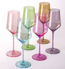 Copas de Vino de Colores Cristal - Comfit Colores Coloridas