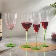 BAMFY Copas de Vino de Colores Cristal - Decoración Creativa