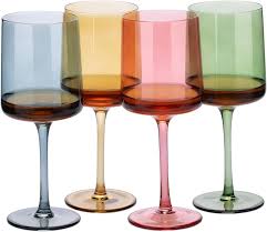 Navaris Copas de Vino Cuadradas Multicolor - Elegancia y Estilo en Cada Sorbo