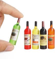 Odoria Miniatura Botella Accesorio Muñecas - Vino Miniatura Ideal para Detalles