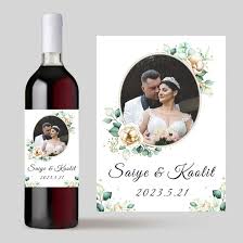 Calcomanía Personalizada para Vino - Compromiso Aniversario