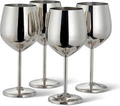 Copas de Vino Oak Steel Inoxidable Plateado Original - Elegancia y Durabilidad