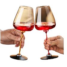 Copa de Vino Giratoria con Cristales Transparentes para Celebraciones