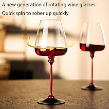 GCZQYAM Giratoria Cristal Cócteles Decantador - La Copa de Vino Giratoria Perfecta
