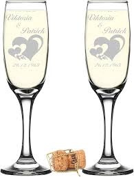 Copas de Champán Grabado Corazones Einander - Ideal para Parejas