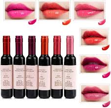 Líquido Colores Maquillaje Duración Impermeable - Pintalabios Botella de Vino