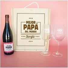 Botella de Vino Personalizada para el Día del Padre