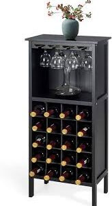 KOMFOTTEU Armario Botellero: Almacenamiento Elegante para tus Vinos