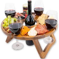 Mesa de Vino Plegable para Disfrutar al Aire Libre