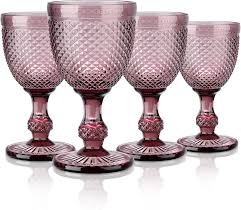 Copas de Vino Joeyan Vintage Púrpura: Elegancia y Color en Cada Sorbo