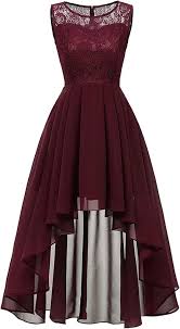 Vestido Festivo Rojo Vino FGUUTYM