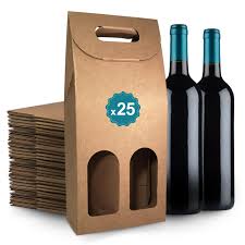 Cartón Marrón Vacía Botellas 18x9x40 - Embalaje Ideal para Vinos
