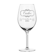 Copa de Vino Personalizada de Cristal para Cumpleaños