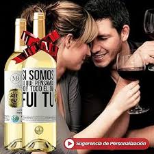 Botella Personalizable 'Somos la copa y el vino'