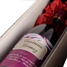 Botella de Vino Personalizada con Nombre y Dedicatoria