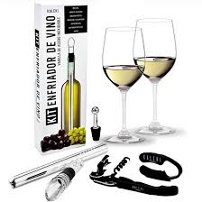 Enfriador y Aireador de Vino Inoxidable - Perfecto para Conservar tus Mejores Botellas