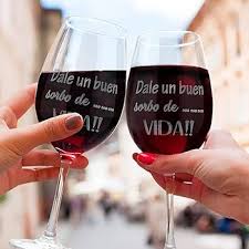 Curia Grabador Personalizada: Copas de Vino Personalizadas con Texto a Tu Elección