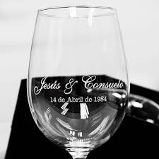 Copas de Vino Personalizadas con Grabado en Estuche