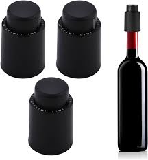 Tapón de Vacío para Vino de Silicona Reutilizable y Acero Inoxidable