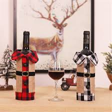 Botella Navidad Cuadros Multicolor - El Regalo Perfecto para los Amantes del Vino