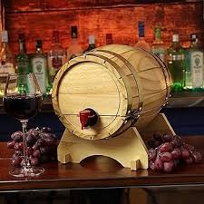 Dispensador de Vino Vintage en Madera Barril